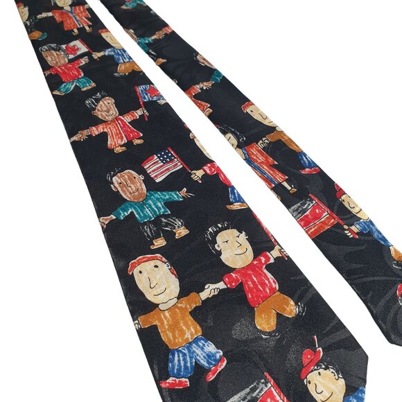 Steven Harris Handmade Novelty Tie School Teacher Figures Patriotic Coloring Boo - Picture 2 of 5